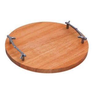 bandeja redonda mimo style acacia 26cm