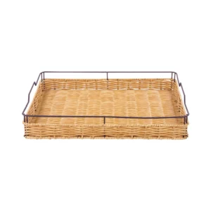 bandeja retangular mimo style rattan iron