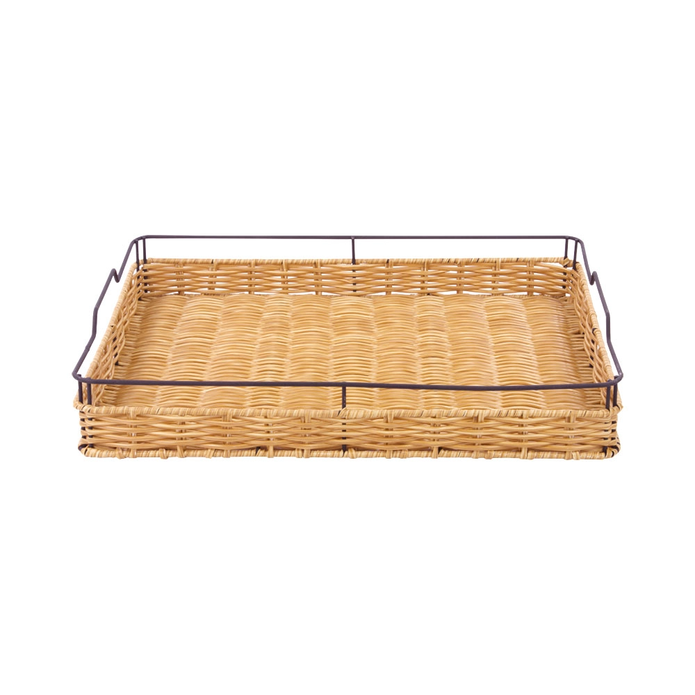 bandeja retangular mimo style rattan iron