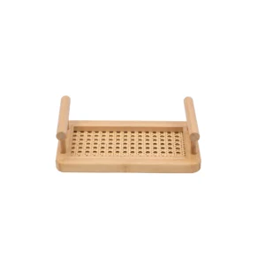 bandeja retangular mimo style bambu palhinha 25 cm