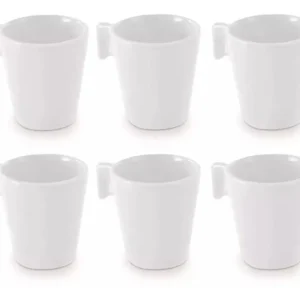 conjunto mini caneca cerâmica mimo style white 6 peças