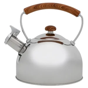 chaleira mimo style inox com alça de bambu