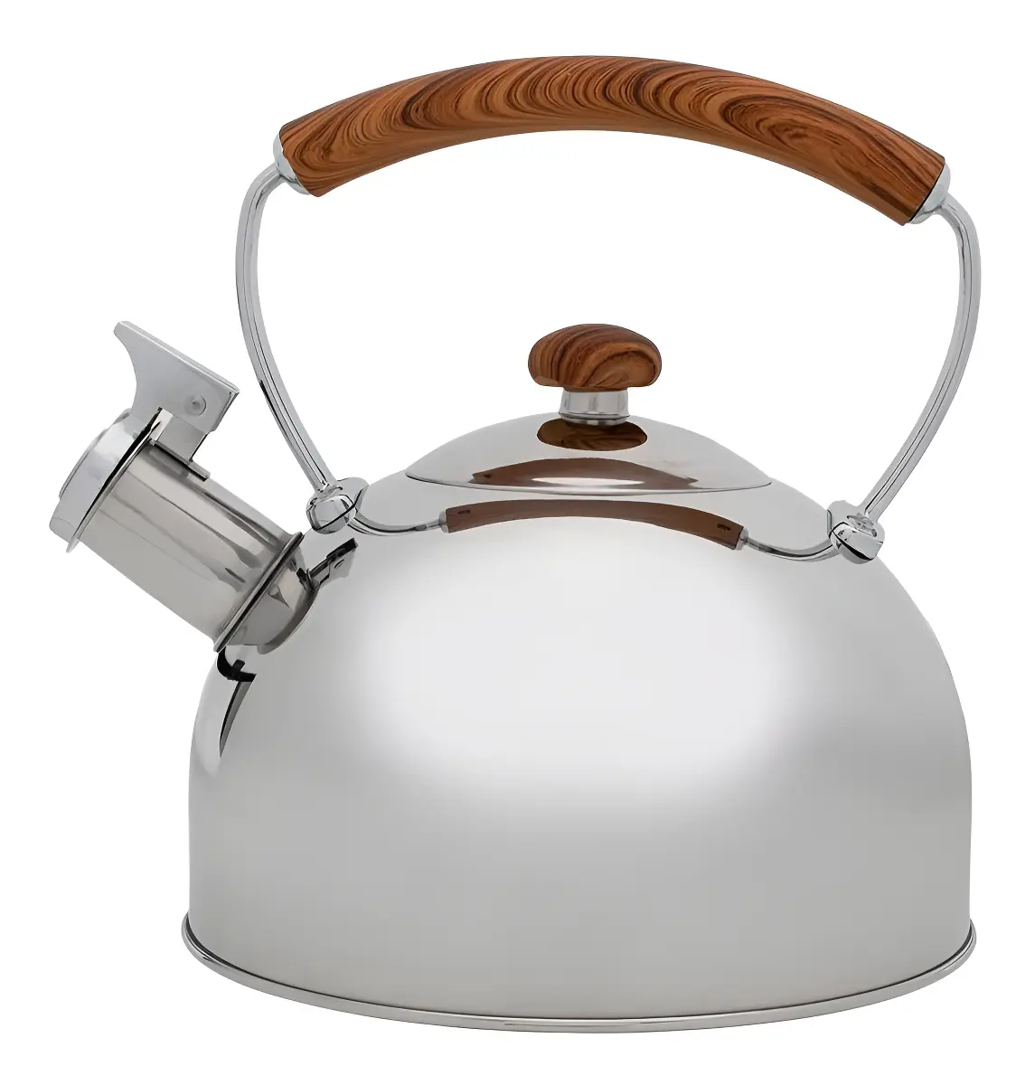 chaleira mimo style inox com alça de bambu