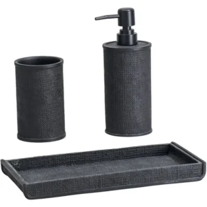 conjunto de banheiro mimo style lazuli 3 peças black