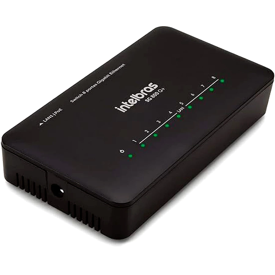SWITCH GIGABIT 8 PORTAS 10/100/1000 SG 800 Q+ INTELBRAS