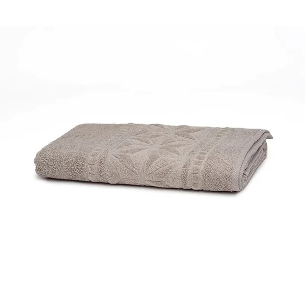 Toalha de Banhão Döhler Confort Barra Jacquard Aveludada Cinza